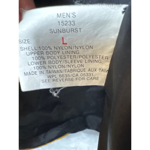 Woolrich Coat Men’s Work Jacket Rugged Outdoor Wear Yellow & Black Large - Picture 8 of 14